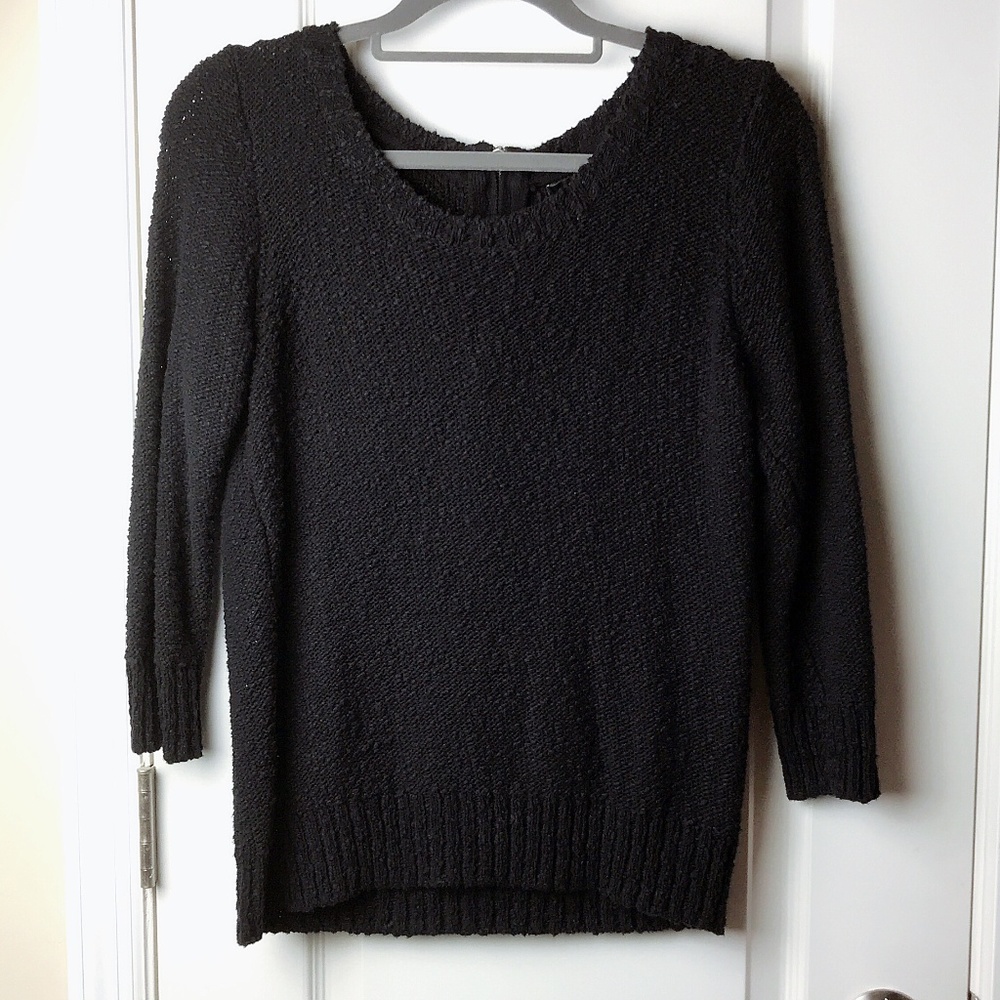 100% Cotton Slouchy Black Sweater